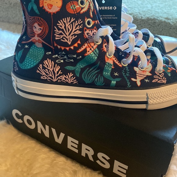 Mermaid Converse Junior size US4/eur36 - Picture 2 of 4
